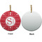 Atomic Orbit Ceramic Flat Ornament - Circle Front & Back (APPROVAL)