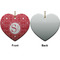 Atomic Orbit Ceramic Flat Ornament - Heart Front & Back (APPROVAL)