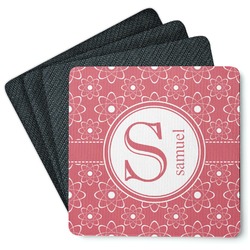 Atomic Orbit Square Rubber Backed Coasters - Set of 4 (Personalized)