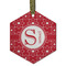 Atomic Orbit Frosted Glass Ornament - Hexagon