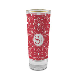 Atomic Orbit 2 oz Shot Glass -  Glass with Gold Rim - Single (Personalized)