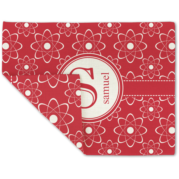 Custom Atomic Orbit Double-Sided Linen Placemat - Single w/ Name and Initial