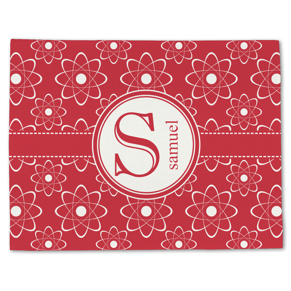 Custom Atomic Orbit Single-Sided Linen Placemat - Single w/ Name and Initial