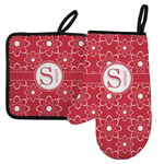 Atomic Orbit Left Oven Mitt & Pot Holder Set w/ Name and Initial