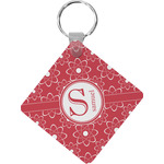 Atomic Orbit Diamond Plastic Keychain w/ Name and Initial