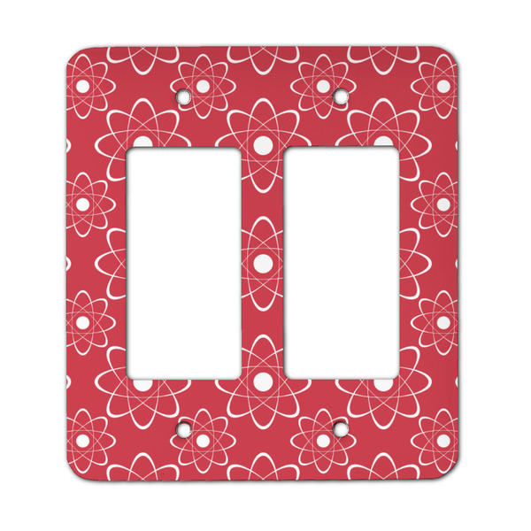 Custom Atomic Orbit Rocker Style Light Switch Cover - Two Switch