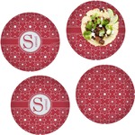 Atomic Orbit Set of 4 Glass Lunch / Dinner Plate 10" (Personalized)