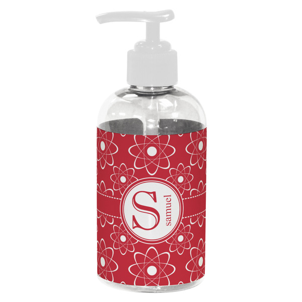 Custom Atomic Orbit Plastic Soap / Lotion Dispenser (8 oz - Small - White) (Personalized)