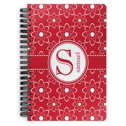 Atomic Orbit Spiral Notebook - 7x10 w/ Name and Initial