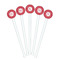 Atomic Orbit White Plastic 7" Stir Stick - Round - Fan View