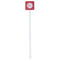 Atomic Orbit White Plastic Stir Stick - Double Sided - Square - Single Stick