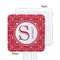 Atomic Orbit White Plastic Stir Stick - Single Sided - Square - Approval