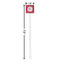 Atomic Orbit White Plastic Stir Stick - Square - Dimensions