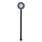 PI Black Plastic 5.5" Stir Stick - Round - Single Stick