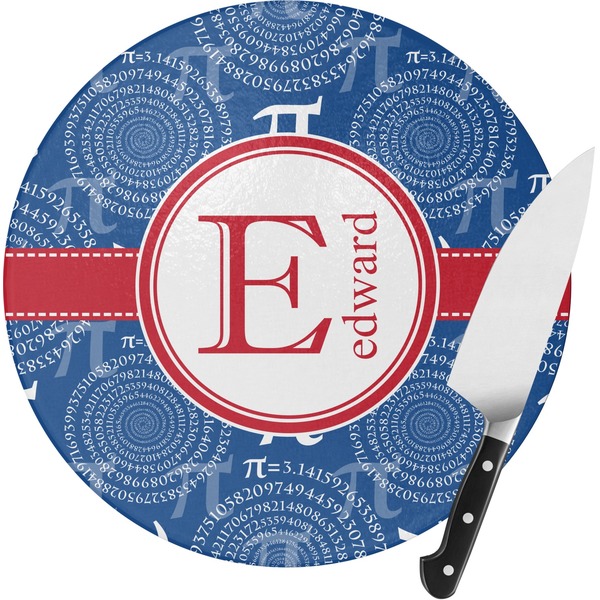 Custom PI Round Glass Cutting Board - Medium (Personalized)