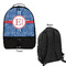 PI Large Backpack - Black - Front & Back View