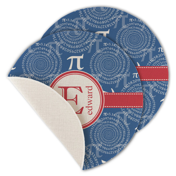 Custom PI Round Linen Placemat - Single Sided - Set of 4 (Personalized)