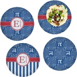 PI Set of 4 Glass Lunch / Dinner Plate 10" (Personalized)