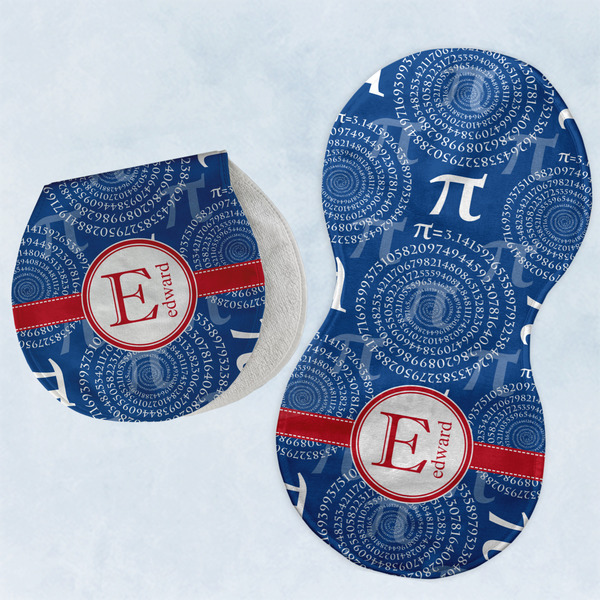 Custom PI Burp Pads - Velour - Set of 2 w/ Name and Initial