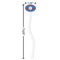 PI White Plastic 7" Stir Stick - Oval - Dimensions