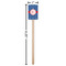 PI Wooden 6.25" Stir Stick - Rectangular - Dimensions