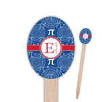 PI Oval Wooden Food Picks - Double Sided (Personalized)