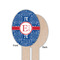 PI Wooden Food Pick - Oval - Single Sided - Front & Back