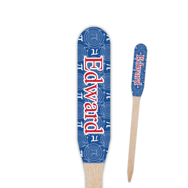 Custom PI Paddle Wooden Food Picks - Double Sided (Personalized)