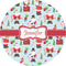 Santa and Presents 1" Multipurpose Round Labels - Single Sticker