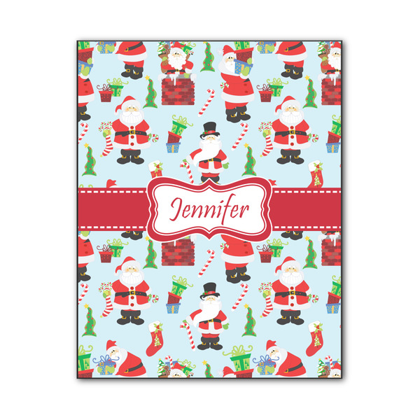 Custom Santa and Presents Wood Print - 11x14 (Personalized)