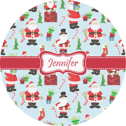 Santa and Presents Multipurpose Round Labels - 2" (Personalized)