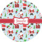 Santa and Presents 2" Multipurpose Round Labels - Single Sticker