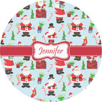 Santa and Presents Multipurpose Round Labels - Custom Sized (Personalized)