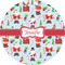 Santa and Presents 3" Multipurpose Round Labels - Single Sticker