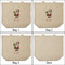 Santa and Presents 3 Reusable Cotton Grocery Bags - Front & Back View