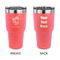 Santa and Presents 30 oz Stainless Steel Ringneck Tumblers - Coral - Double Sided - APPROVAL