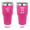 Santa and Presents 30 oz Stainless Steel Ringneck Tumblers - Pink - Double Sided - APPROVAL