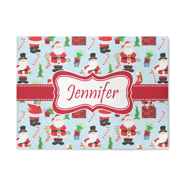 Custom Santa and Presents 5' x 7' Patio Rug (Personalized)