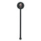 Santa and Presents Black Plastic 5.5" Stir Stick - Round - Single Stick