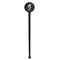 Santa and Presents Black Plastic 7" Stir Stick - Round - Single Stick