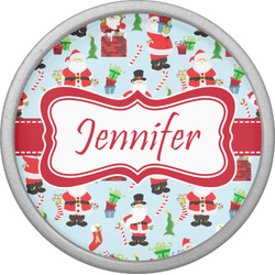 Santa and Presents Cabinet Knob (Silver) (Personalized)