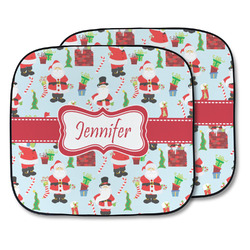 Santa and Presents Car Sun Shade - Two Piece (Personalized)