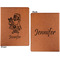 Santa and Presents Cognac Leatherette Portfolios with Notepad - Large - Double Sided - Apvl