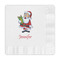 Santa and Presents Embossed Decorative Napkins (Personalized)