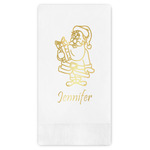 Santa and Presents Guest Napkins - Foil Stamped (Personalized)