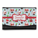 Santa and Presents Genuine Leather Women's Wallet - Small (Personalized)