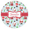 Santa and Presents Icing Circle - Large - Single