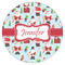 Santa and Presents Icing Circle - Small - Single