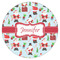 Santa and Presents Icing Circle - XSmall - Single