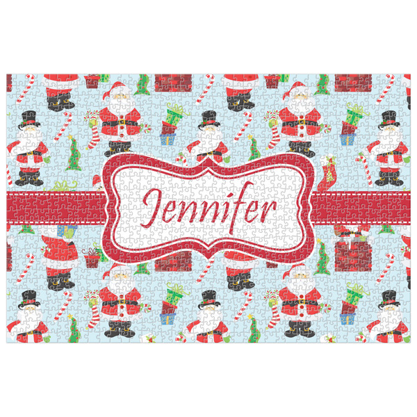 Custom Santa and Presents Jigsaw Puzzle - 1000-piece (Personalized)